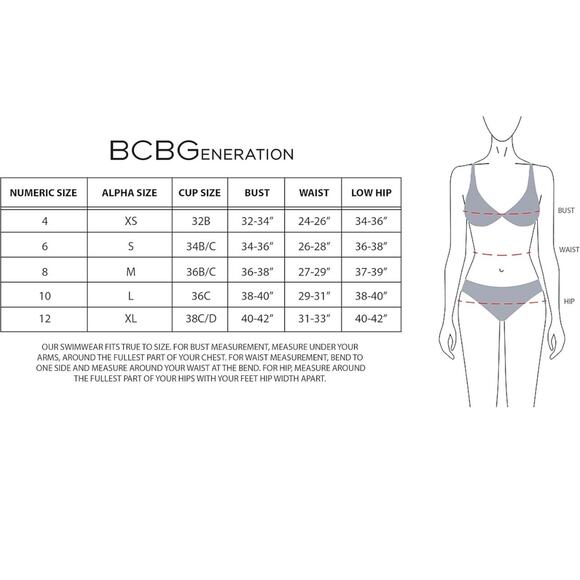 BCBGeneration Cloud Nine Printed Convertible Bikini Top Pink M NWT - Picture 5 of 7